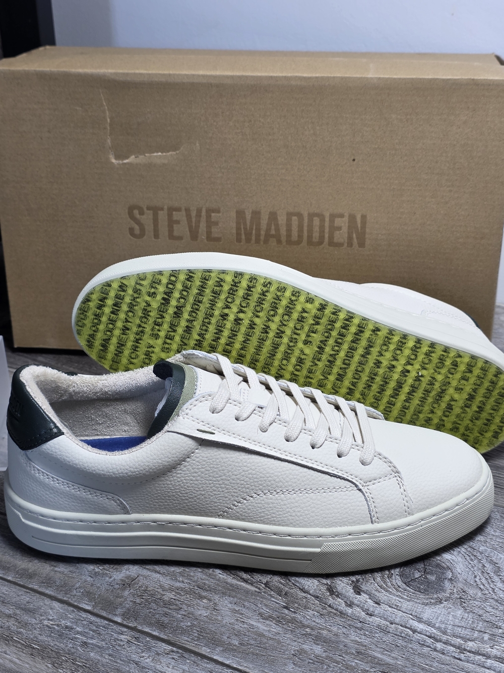 Steve Madden Men's Xavier Low Top Leather Tennis Sneakers Sz 7.5 *NWB